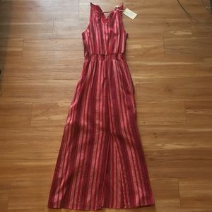 Stripped pink maxi dress